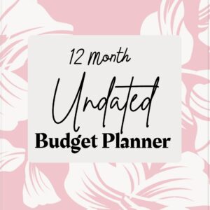 12 Month Undated Budget Planner