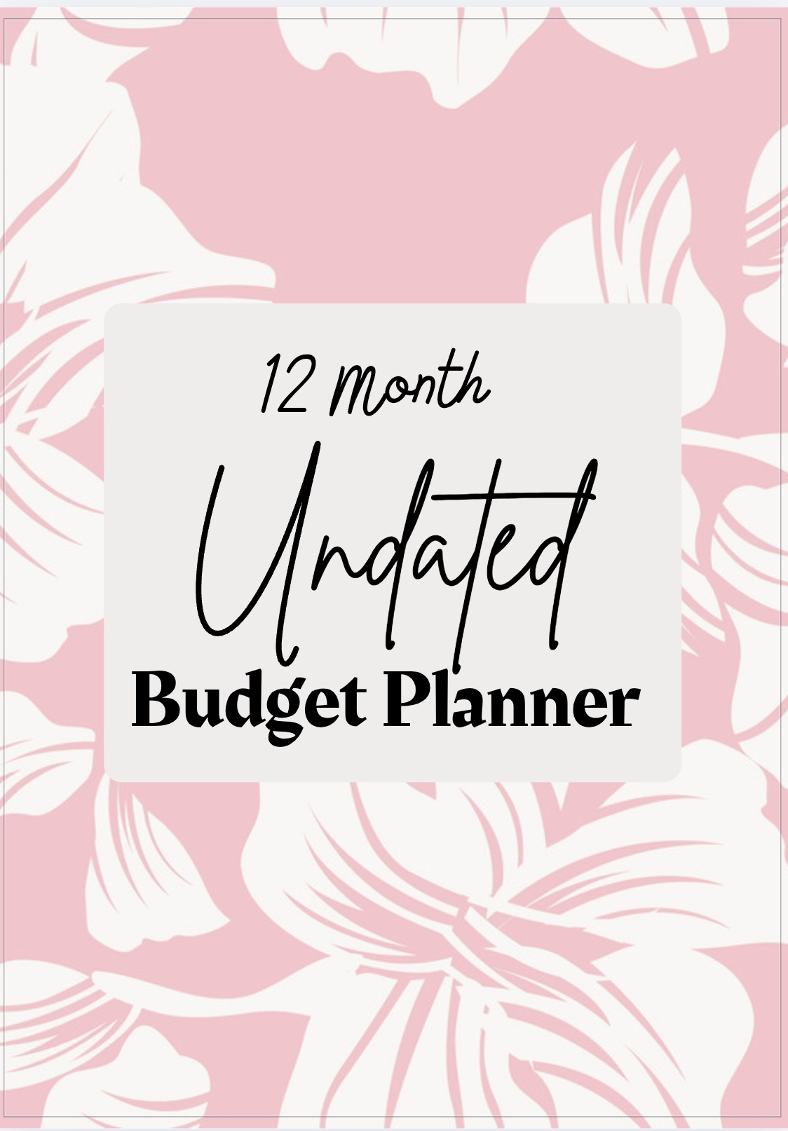 12 Month Undated Budget Planner
